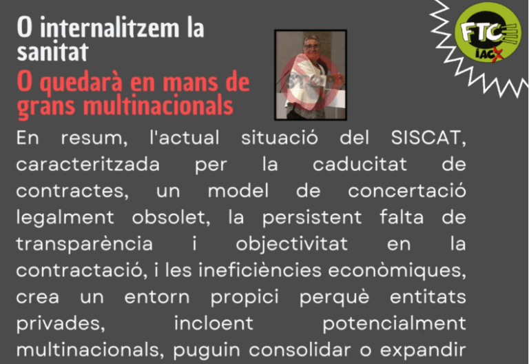O internalizem la sanitat, o la deixarem en mans de fons voltor
