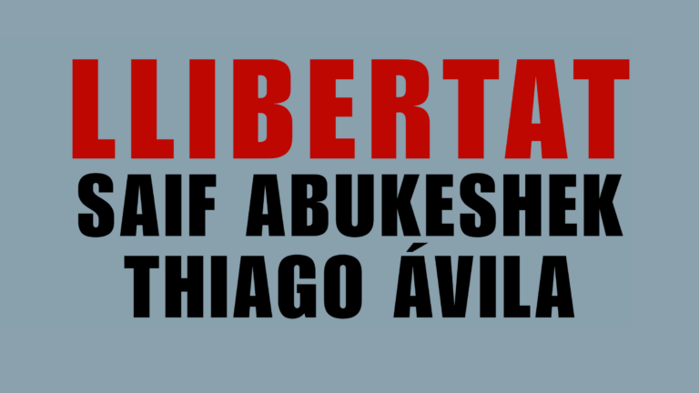 Comunicat davant la detenció de Saïf Abukeshek